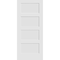 Codel Doors 28" x 80" Primed 4-Panel Equal Panel Interior Shaker Slab Door 2468pri8444 - alternate 1